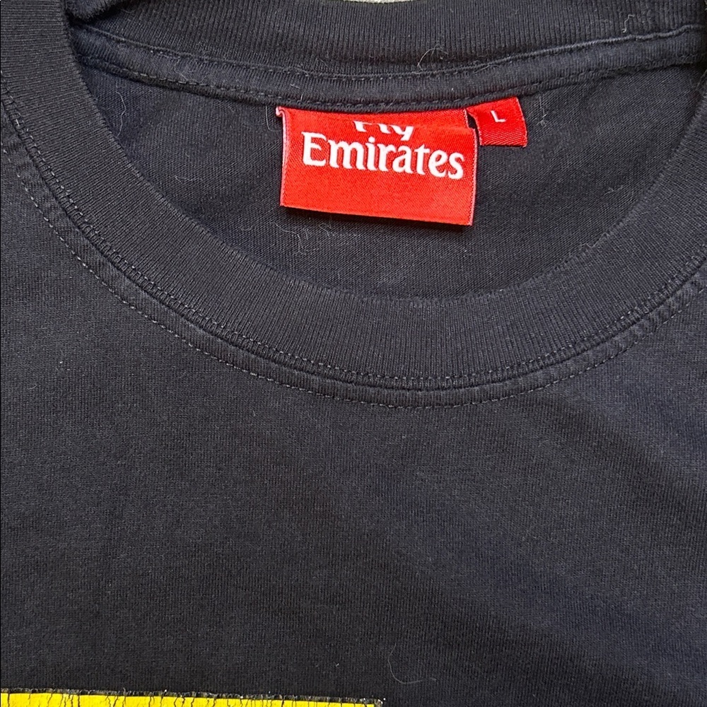 Emirates Black Tee with Comic Graphic Design - Picture 4 of 6